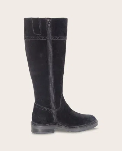 Gentle Souls - Wheron Suede Tassel Pull Side Zip Lug Boot In Black