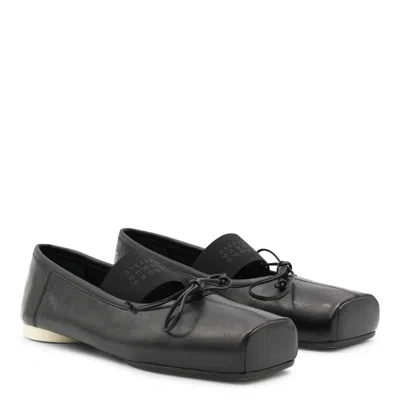 Mm6 Maison Margiela Ballet Flats Square Toe Bow Detail In Multi