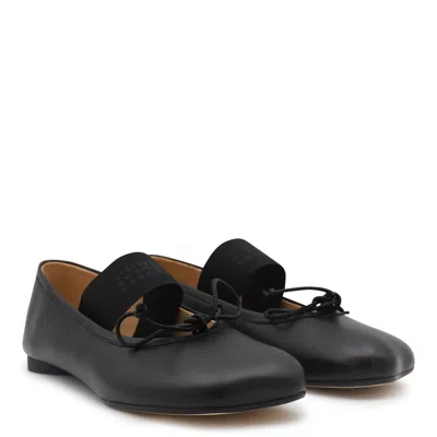 Mm6 Maison Margiela Mm6 By Maison Margiela Ballerina Anatomic Leather Flats In Black