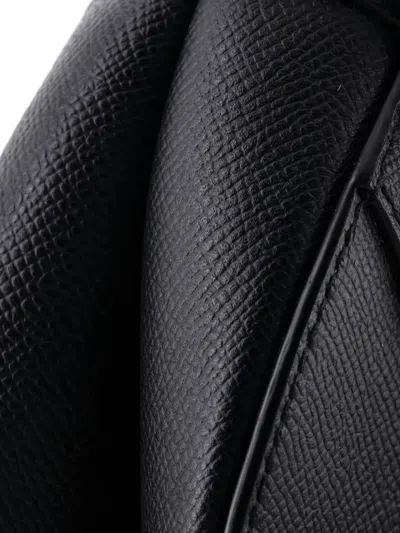 Pre-owned Dior Saddle Handbag Leather Medium Shoulder Bag In Black