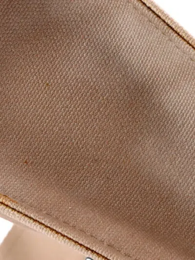 Pre-owned Givenchy G- Printed Canvas Mini Tote Bag In Neutral