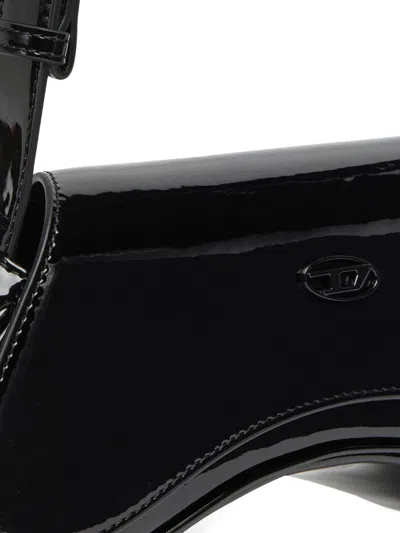 Diesel Play-crossbody Bag In Semi Gloss Leather In Black