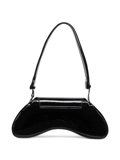 Diesel Play-crossbody Bag In Semi Gloss Leather In Black