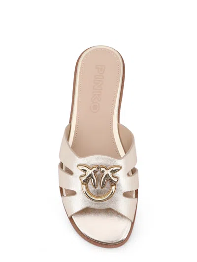 Pinko Sandals Light And Natural In Gold