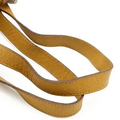 Pre-owned Gucci Beige Light Brown Bamboo Leather Backpack Shoulder Bag ()