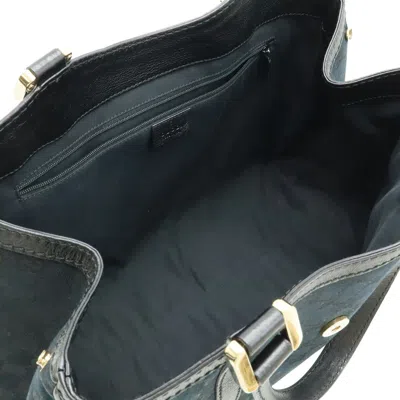 Pre-owned Gucci Gg Canvas Black Green Red Color Gg Canvas Leather Shoulder Bag Tote Bag () In Multi