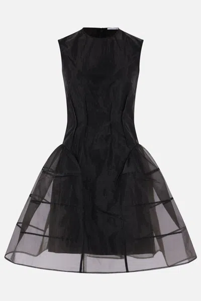 Cecilie Bahnsen Crew-neck Mini Dress In Black