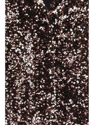 Ella Multicolor Polyester Jackets And Coat In Brown