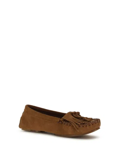 Paris Texas Indiana Moccasins In Suede In Brown