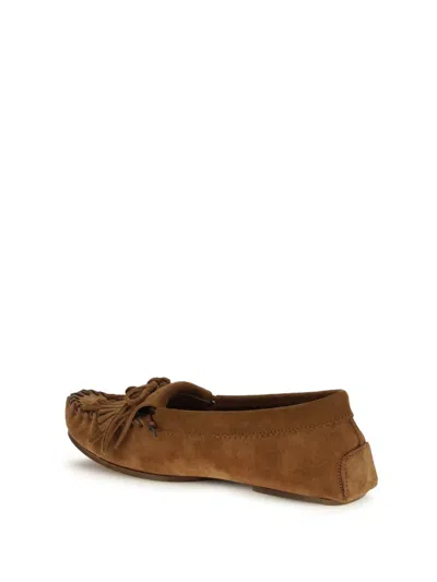 Paris Texas Indiana Moccasins In Suede In Brown