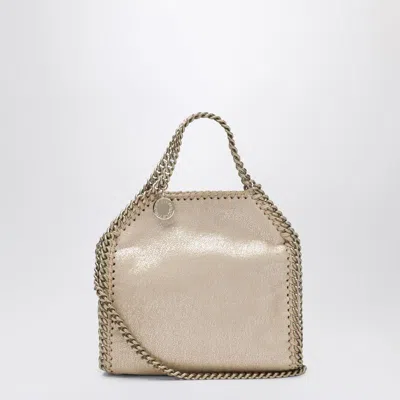 Stella Mccartney Tiny Faux Leather Falabella Tote Bag In Metallic