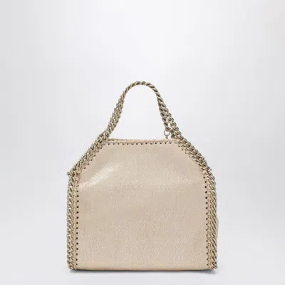 Stella Mccartney Tiny Faux Leather Falabella Tote Bag In Metallic
