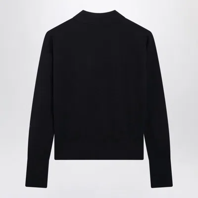 Max Mara Wool-blend Buttoned Cardigan In Black