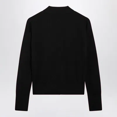 Max Mara Wool-blend Buttoned Cardigan In Black
