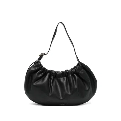 Apc Ninon Hoop Shoulder Bags Black In Black