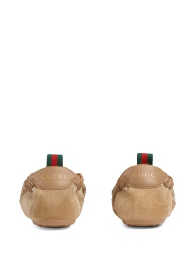 Gucci Shift Low Top Sneakers Rubber Sole Stripe In Neutral