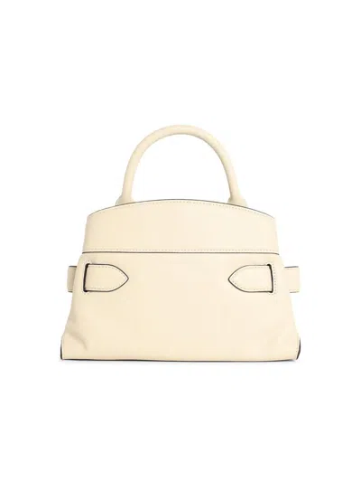 Marc Jacobs 'the Small Satchel' White Leather Bag In Nude