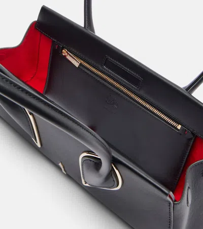 Christian Louboutin Venus Calf Leather Baguette Shoulder Bag In Black