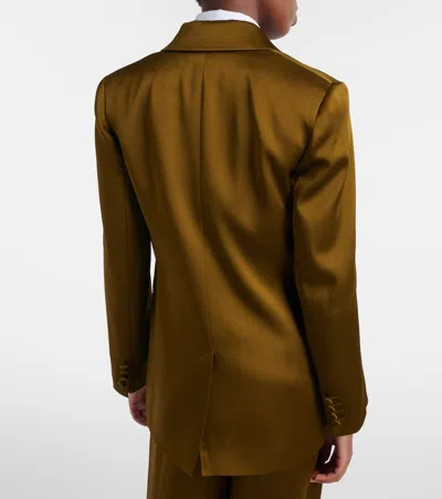 Max Mara Long-sleeved Suit Jacket In Brown