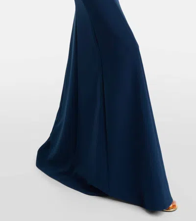Jenny Packham Star Shower Rhinestone-embellished Maxi Dress In Blue