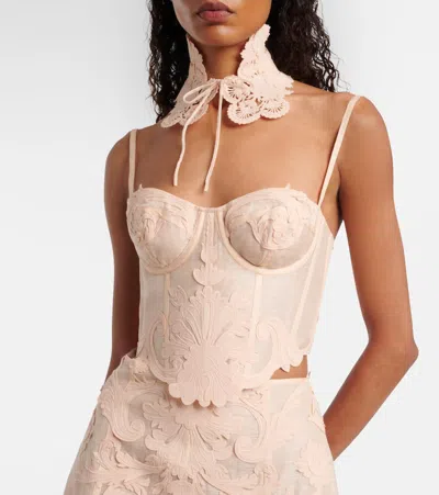 Zimmermann Rebellion Filigree Bustier And Choker Set In Metallic