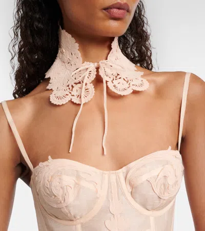 Zimmermann Rebellion Filigree Bustier And Choker Set In Metallic