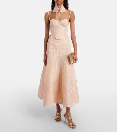 Zimmermann Rebellion Filigree Bustier And Choker Set In Metallic