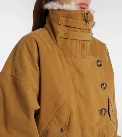 Isabel Marant Étoile Womens Isabel Marant Etoile Oana Funnel-neck Cotton Jacket In Brown
