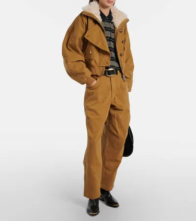 Isabel Marant Étoile Womens Isabel Marant Etoile Oana Funnel-neck Cotton Jacket In Brown