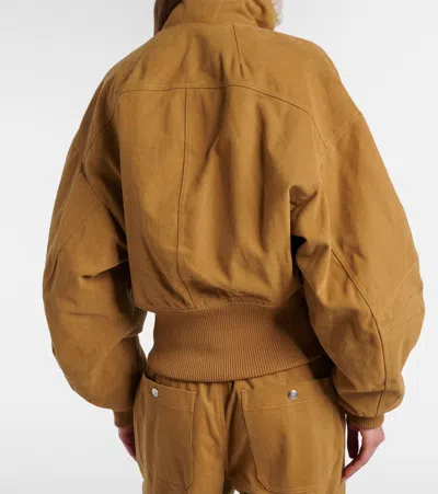 Isabel Marant Étoile Womens Isabel Marant Etoile Oana Funnel-neck Cotton Jacket In Brown