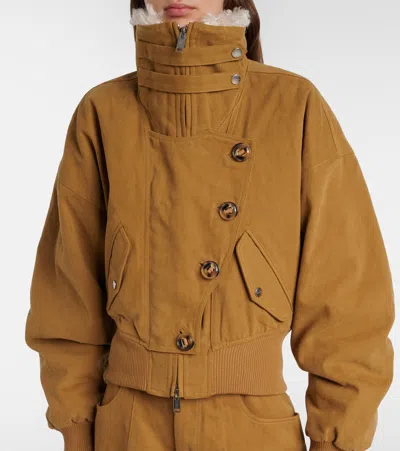 Isabel Marant Étoile Womens Isabel Marant Etoile Oana Funnel-neck Cotton Jacket In Brown