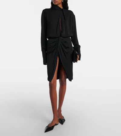 Tom Ford Julianne Patent Python-printed Mules In Black