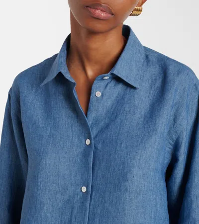 Rohe Chambray Buttoned Shirt In Blue