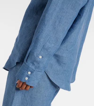 Rohe Chambray Buttoned Shirt In Blue