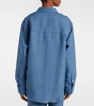 Rohe Chambray Buttoned Shirt In Blue
