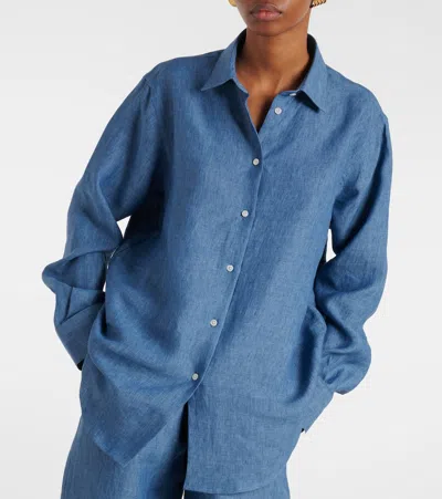 Rohe Chambray Buttoned Shirt In Blue