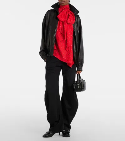 Acne Studios Houndstooth Wool Suit Pants In Black