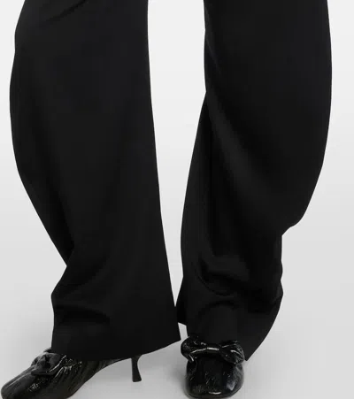 Acne Studios Houndstooth Wool Suit Pants In Black