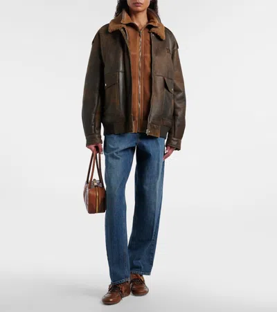 Miu Miu Beau Small Leather Top-handle Bag In Brown