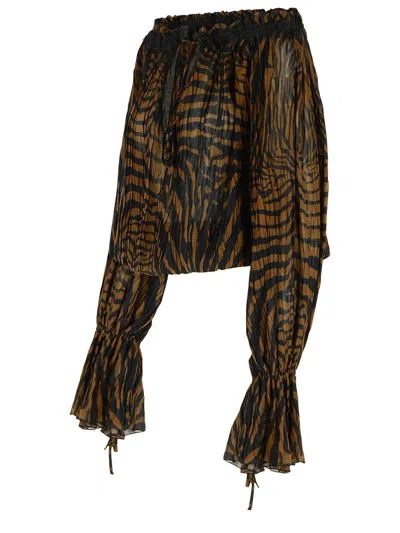 Blumarine Viscose Blouse Off Shoulder Long Sleeves In Multi