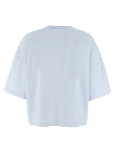 Jacquemus Le T-shirt Corto Logo-embroidered Cotton T-shirt In Blue