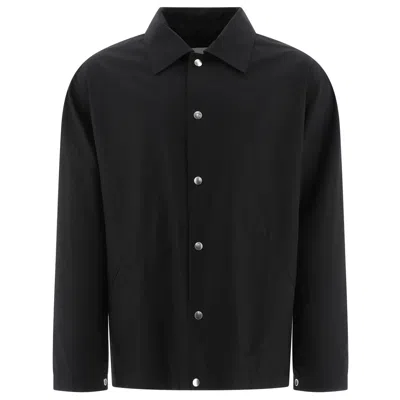 Jil Sander Black Virgin Wool Felt Shirt Jacket