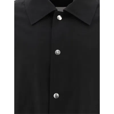 Jil Sander Black Virgin Wool Felt Shirt Jacket
