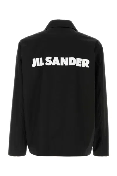 Jil Sander Black Virgin Wool Felt Shirt Jacket