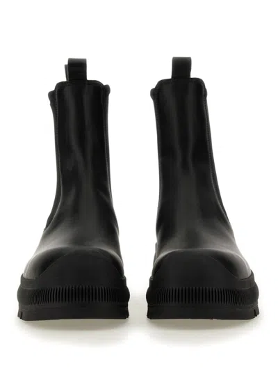 Jil Sander Black Leather Chelsea Boots
