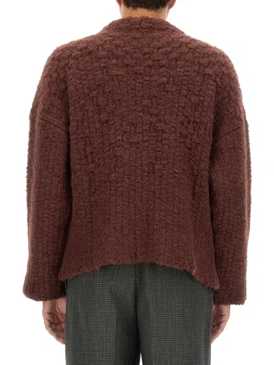 Jil Sander Men Mohair Blend Knit In Brown