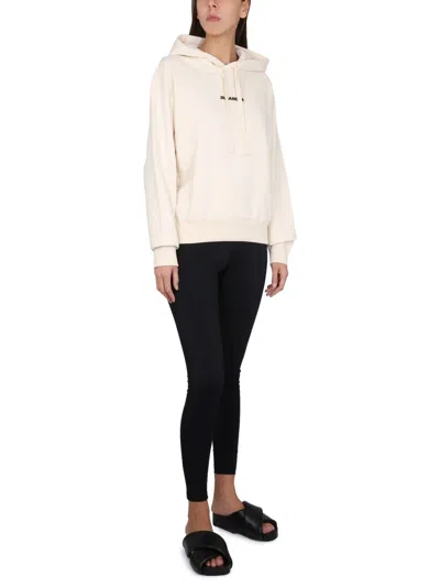 Jil Sander Women Leggings With Logo In Black