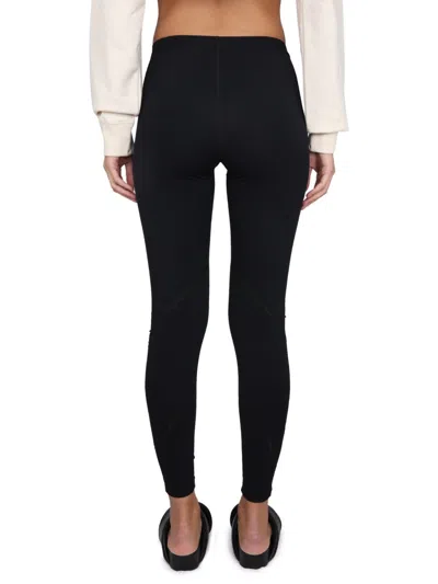 Jil Sander Women Leggings With Logo In Black