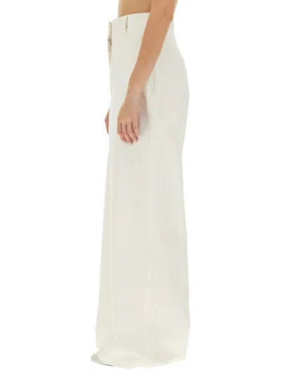 Jil Sander Women Wide Leg Pants In White