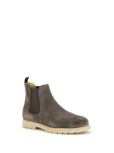 Kiton Men Chelsea Ankle Boots In Green